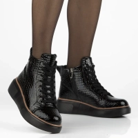 Leather ankle boots Filippo DBT7421/25 BK black