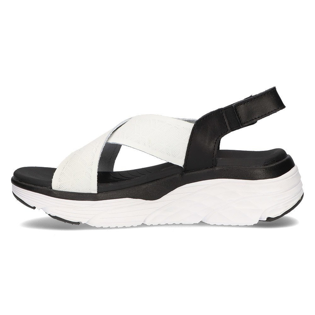 Leather sandals Filippo DS2015/21 WH/BK black and white
