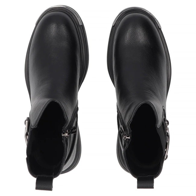 Leather ankle boots Filippo DBT8016/26 BK black