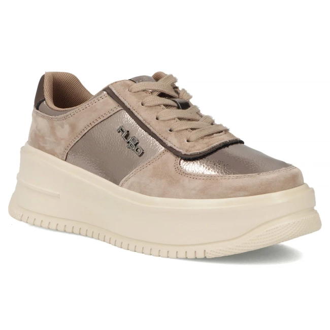 Skórzane sneakersy Filippo DP7124/25 TP beżowe