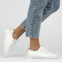 Leather shoes Filippo DP7030/25 WH white