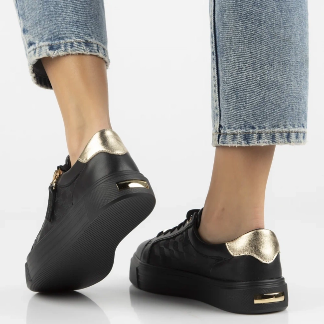 Leather shoes Filippo DP7493/25 BK black