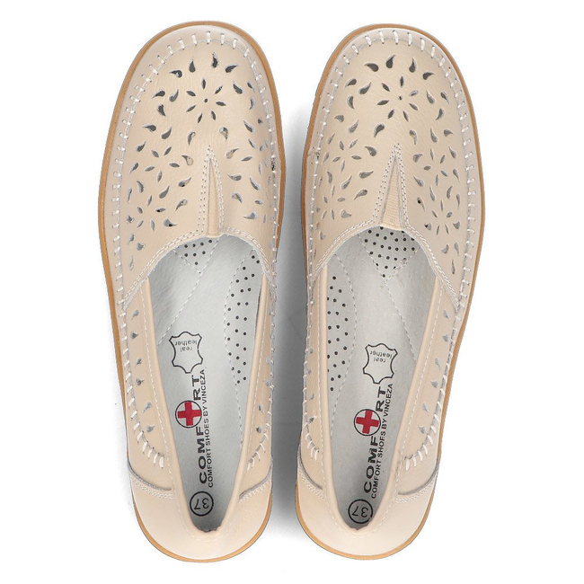 Leather shoes Vinceza DP160/16 BE beige