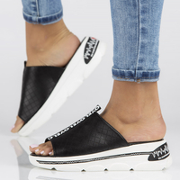 Leather slippers Filippo DK3679/22 BK black