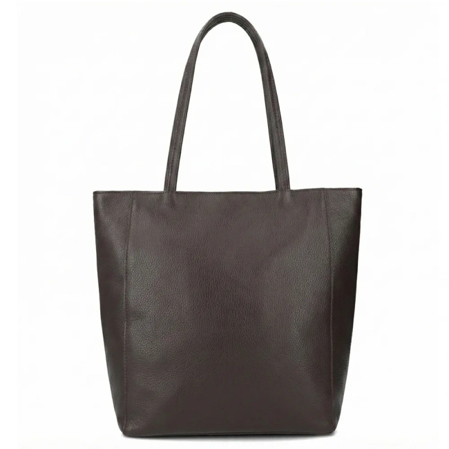 Skórzana torebka Toscanio A264 ciemnobrązowa