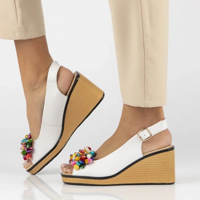 Leather sandals Filippo DS6021/25 WH white