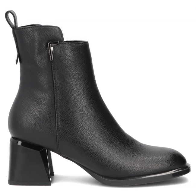 Leather heeled ankle boots Filippo DBT8039/26 BK black