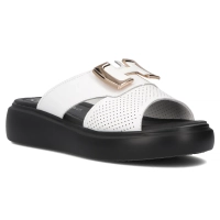Leather flip-flops Filippo DK7025/25 WH white