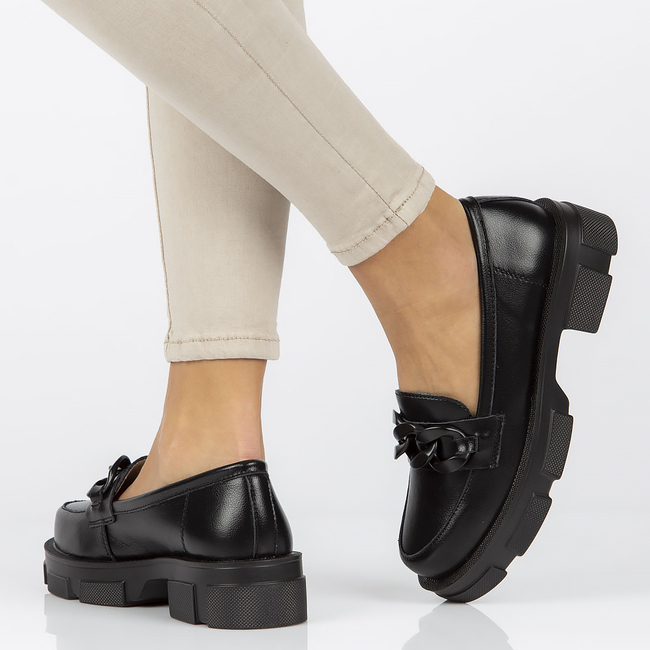 Leather shoes Filippo DP3221/22 BK BK black