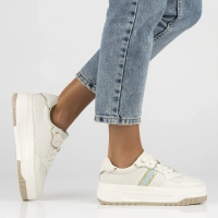 Leather sneakers Filippo DP6725/25 WH BL white