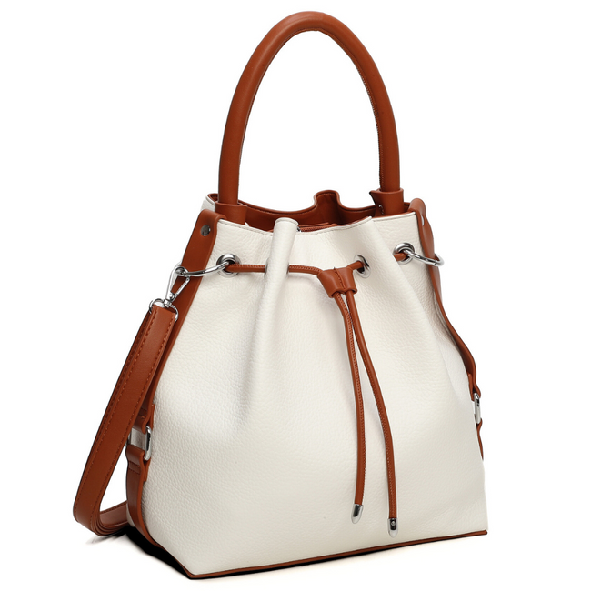 White shoulderbag city bucket