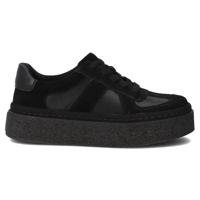 Leather sneakers Filippo DP7174/25 BK black