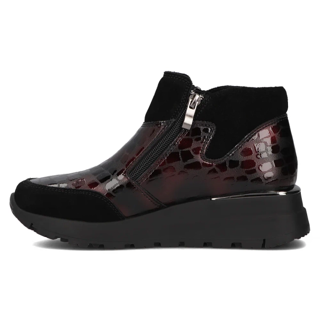 Leather ankle boots DBT6348/24 BG burgundy