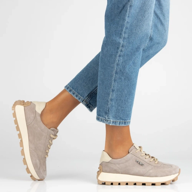 Leather sneakers Filippo DP7498/26 BE beige