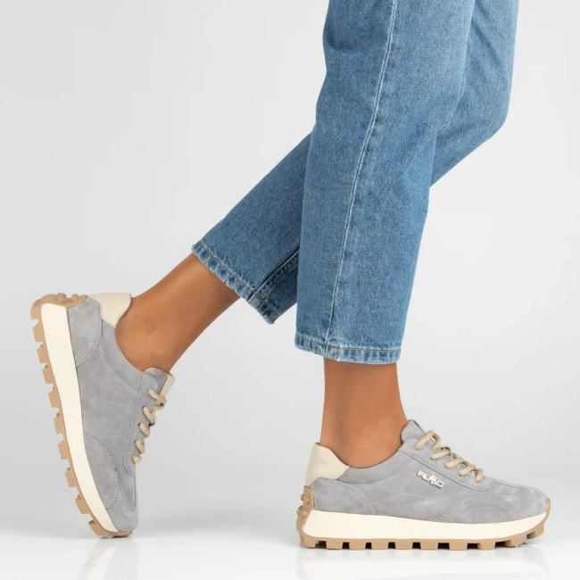 Leather sneakers Filippo DP7498/26 GR grey
