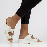 Leather flip-flops Filippo DK3599/22 WH white