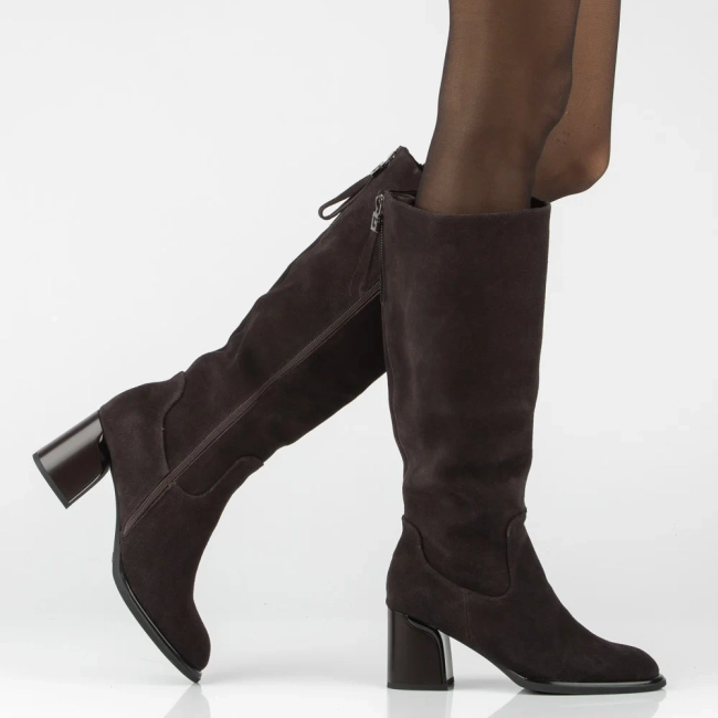 Leather heeled boots Filippo DKZ8192/26 D BR brown