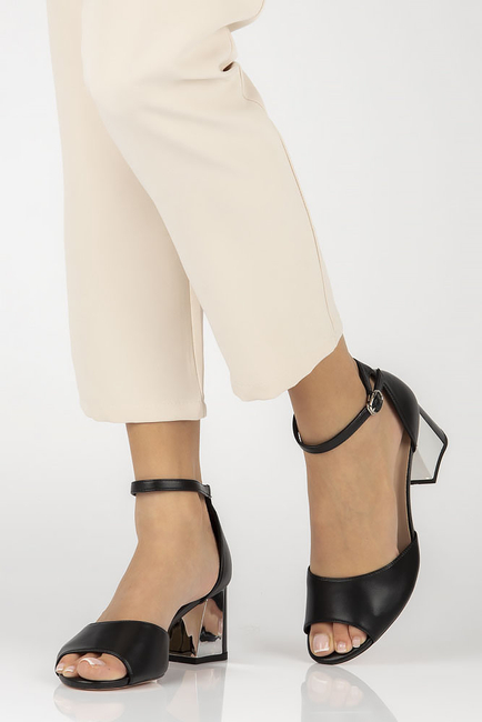 Leather sandals Filippo DS4648/23 BK black