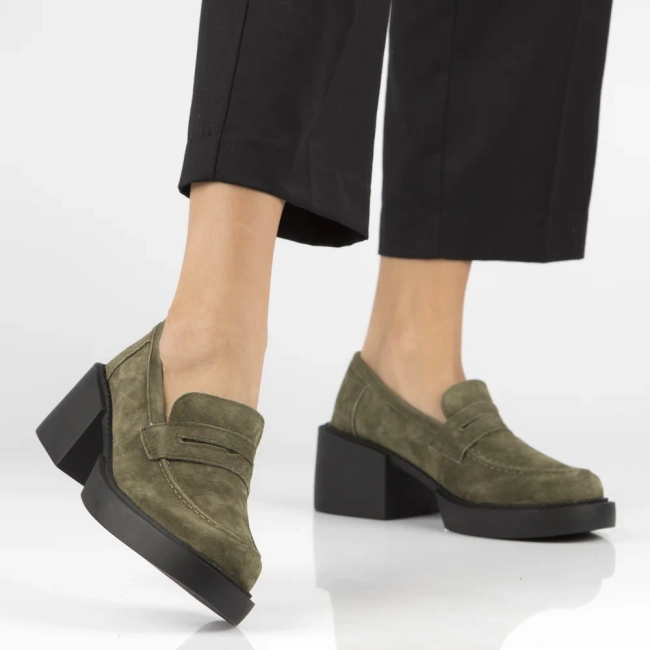 Leather shoes Filippo DP4685/23 KH khaki