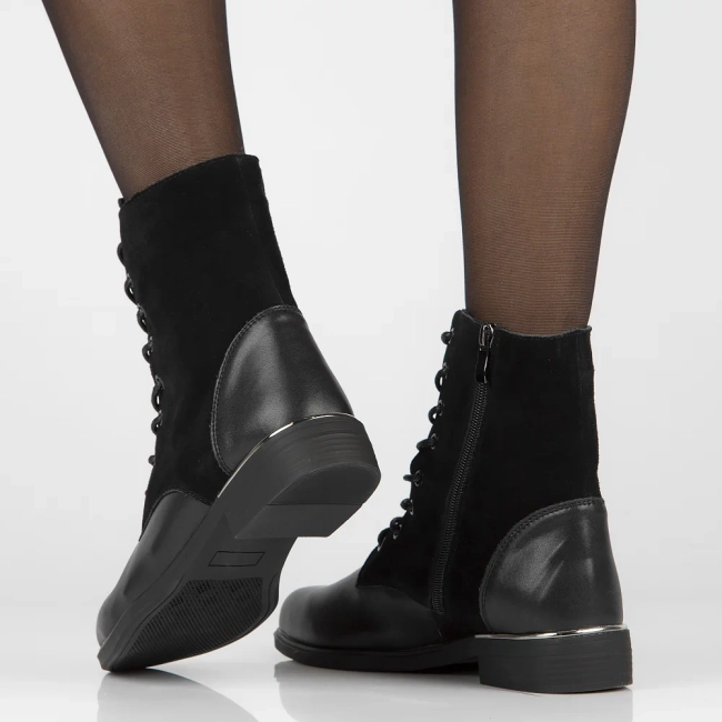 Leather ankle boots Filippo DBT3229/23 BK LI black