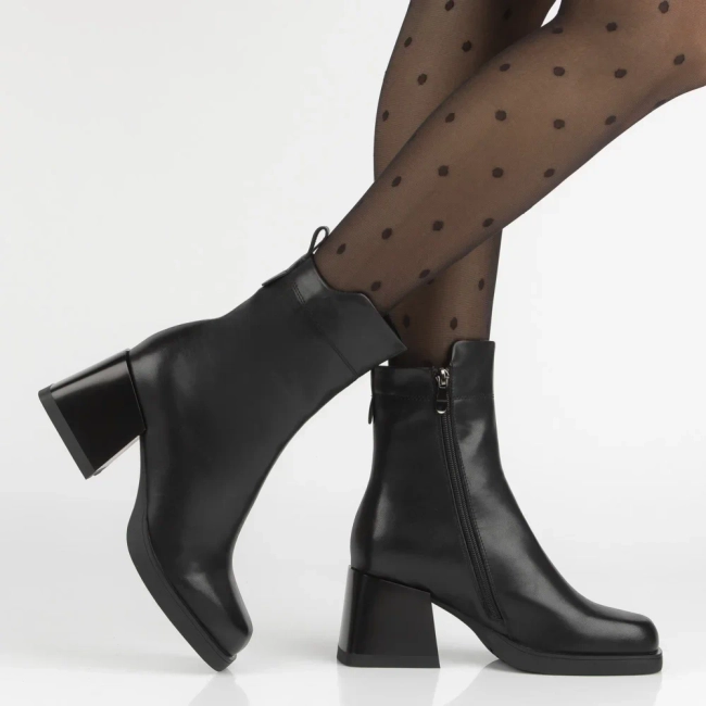 Leather ankle boots Filippo DBT7466/25 BK black