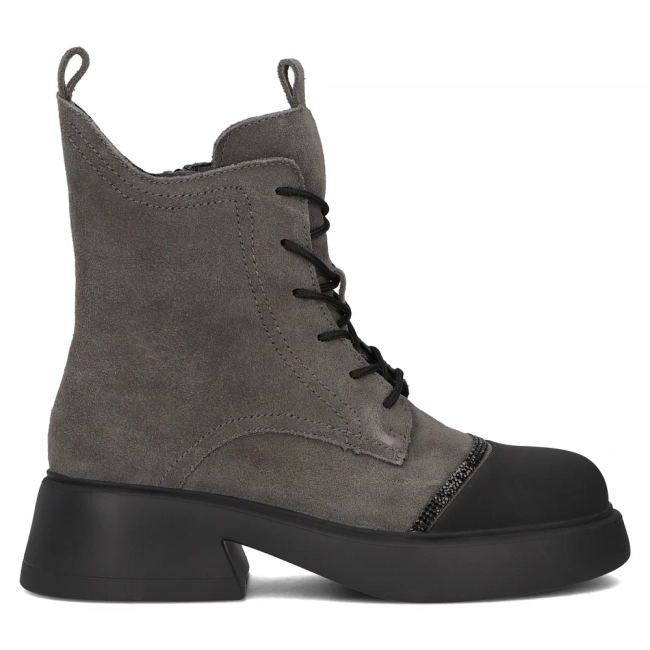 Leather ankle boots DBT6566/24 GR grey