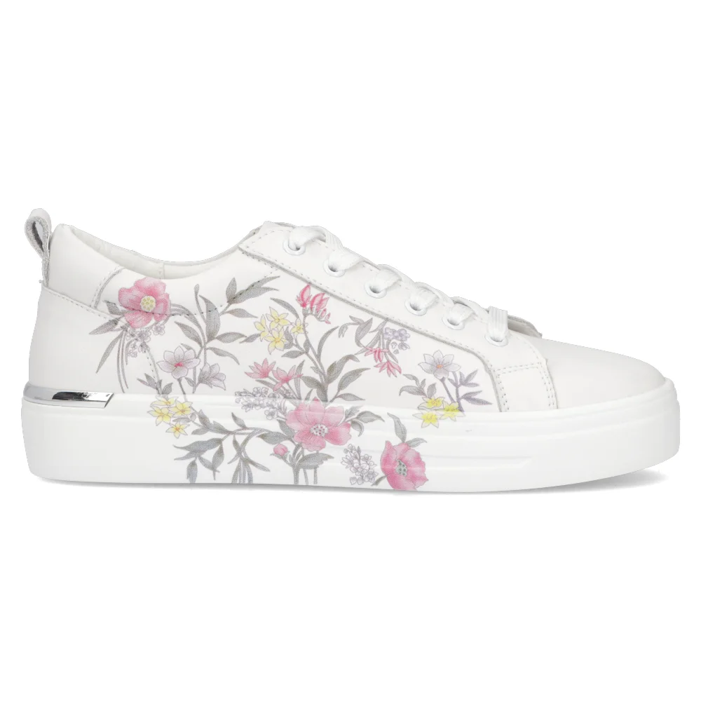 Skórzane półbuty na platformie Filippo DP6056/24 WH FL białe