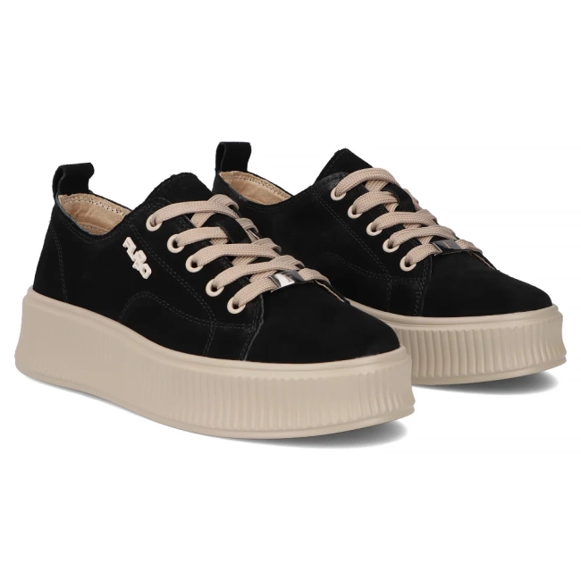 Leather sneakers Filippo DP6122/26 BK BE black