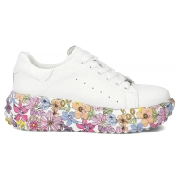 Leather sneakers Filippo DP7507/26 WH MLT white