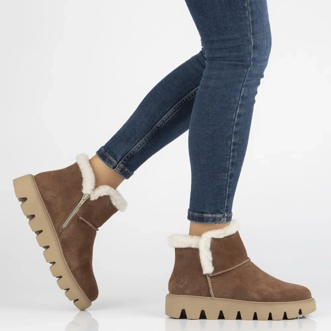 Leather snow boots Rieker W2071-20 brown