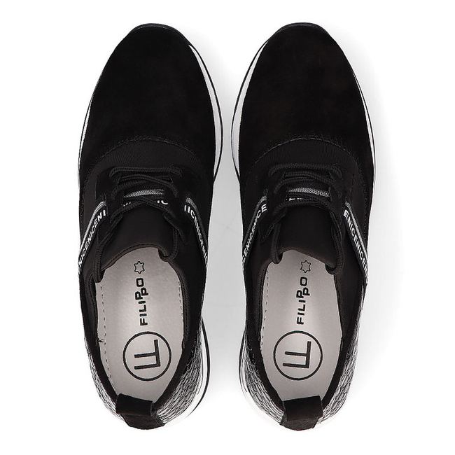 Leather sneakers Filippo DP1388/21 BK black