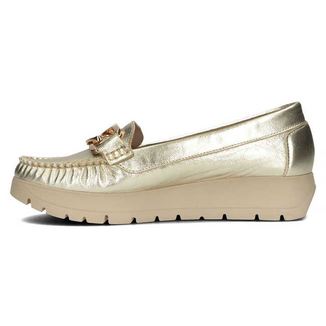 Skórzane mokasyny Filippo 10141 złote