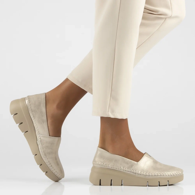 Leather shoes DP6161/24 GO gold