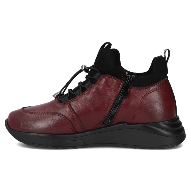 Leather ankle boots Filippo DBT7168/25 BG burgundy