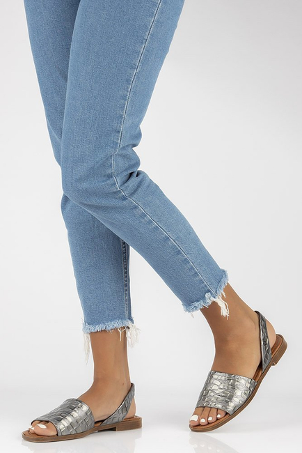 Leather sandals Filippo 40215 gray