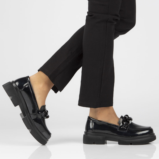 Leather shoes Filippo DP4156/22 BK black