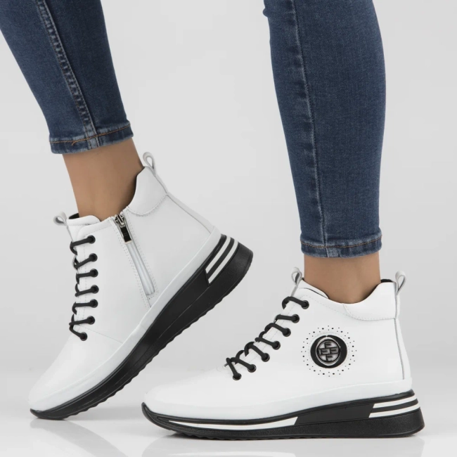 Leather ankle boots Filippo DBT4215/25 WH white