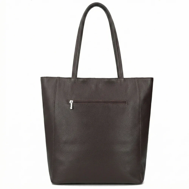 Leather handbag Toscanio A264 dark brown