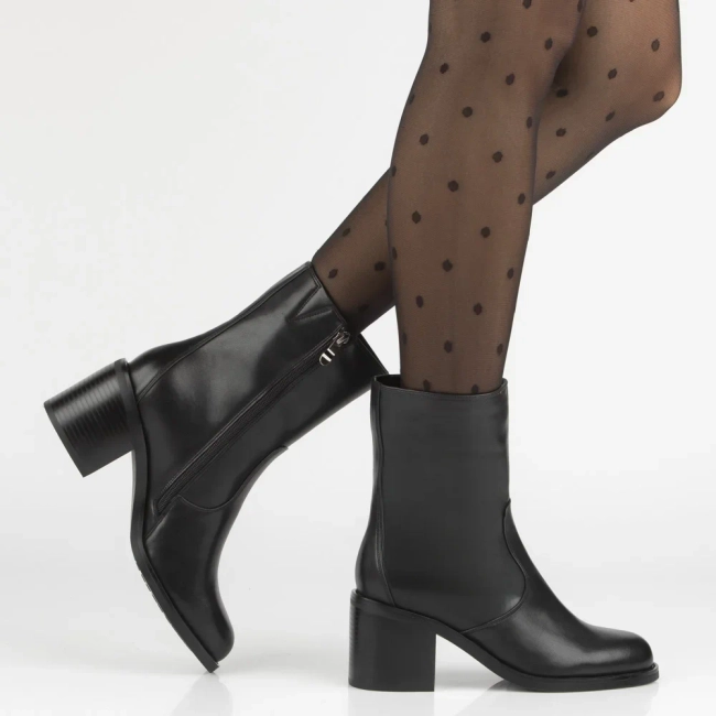 Leather ankle boots Filippo DBT7355/25 BK black