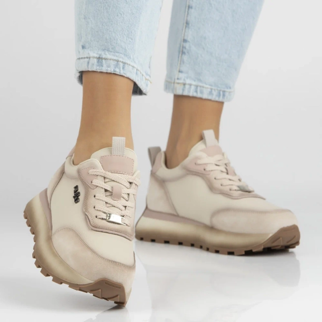 Leather sneakers Filippo DP7754/26 BE beige
