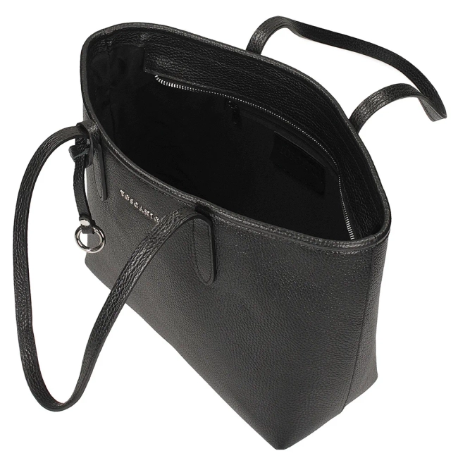 Black leather handbag Toscanio G148