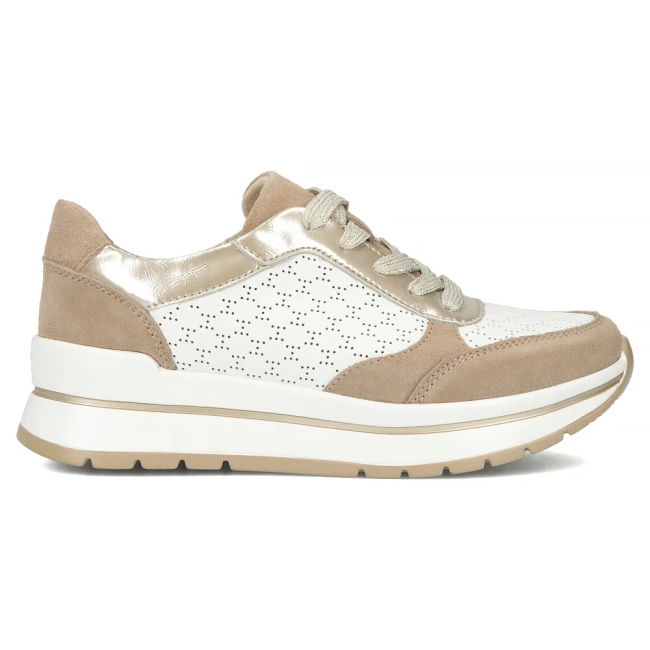 Leather sneakers Filippo DP6778/25 WH BE white beige