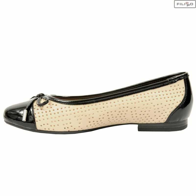 Ballerina CAPRICE 9/9-22105/26 sand su/blk pa 8022350