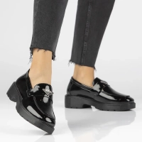 Leather shoes Filippo DP4710/23 BK black