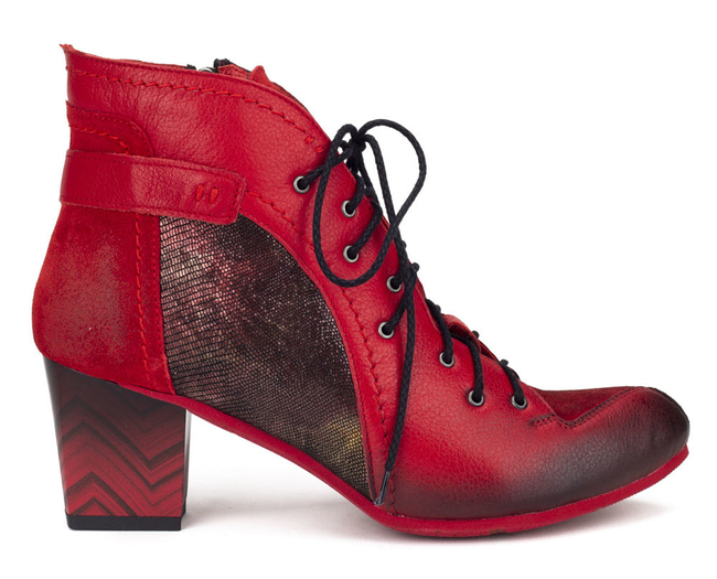 Leather ankle boots Filippo 3632A-08/00-3 red
