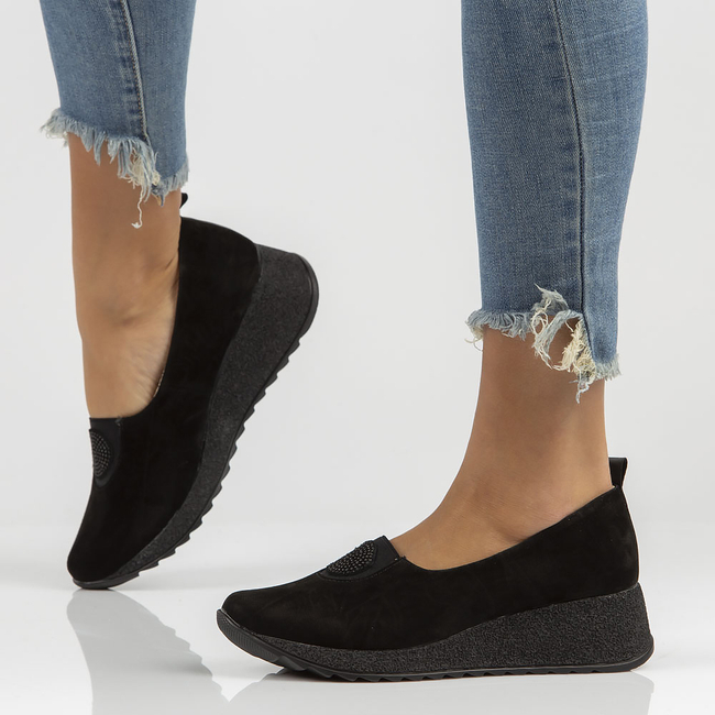 Skórzane półbuty Filippo DP3646/22 BK czarne