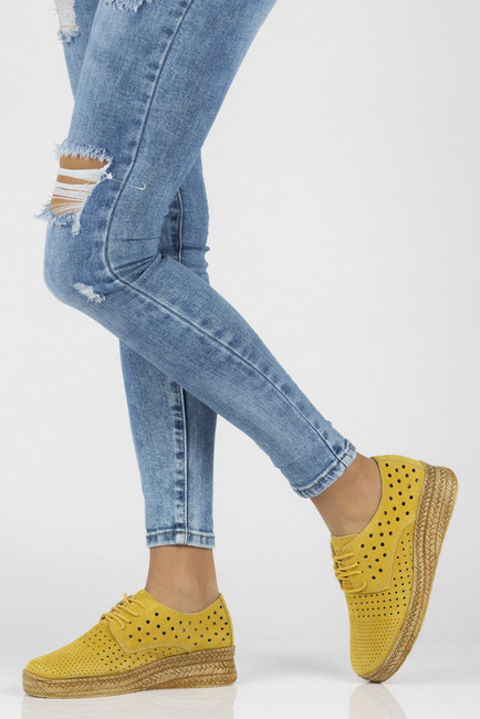 Leather shoes Filippo DP2162/21 YL yellow