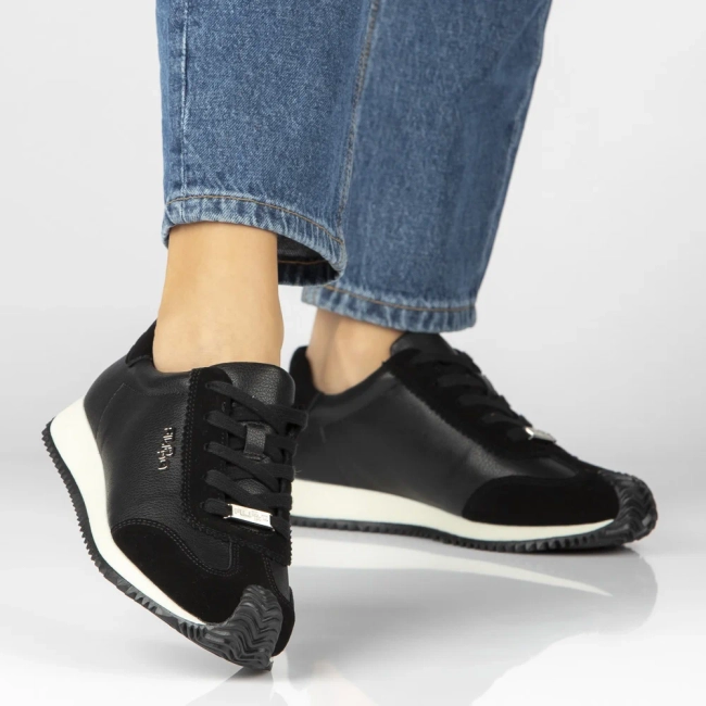 Skórzane sneakersy Filippo DP7979/26 BK czarne