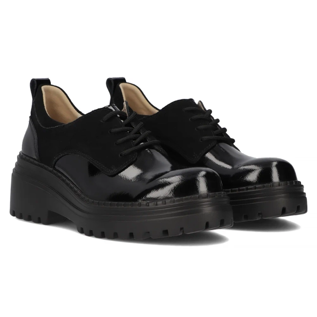 Leather shoes Filippo DP6123/24 BK black