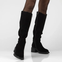 Leather heeled boots Filippo DKZ8215/26 BK black